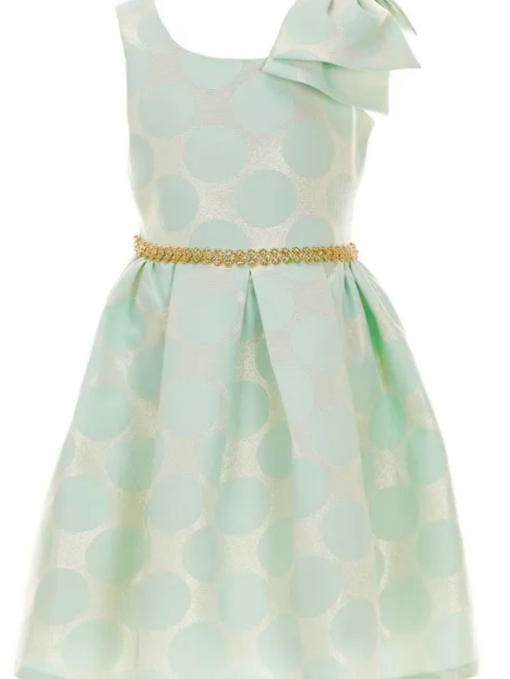 iris & ivy Mint Dress with Subtle Polka-Dot Sheen